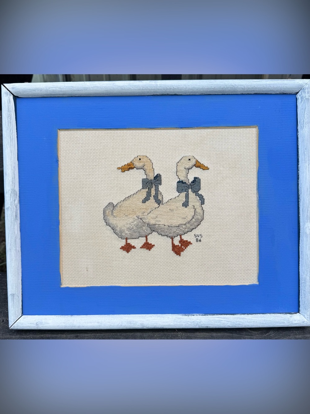 Goose Cottagecore cross stitch photo from 1986
